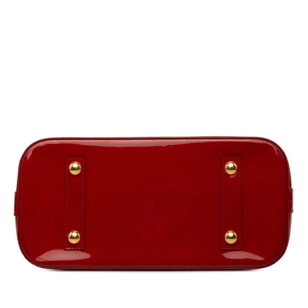 Louis Vuitton Monogram Vernis Alma PM Red Leather Very good - Inside View