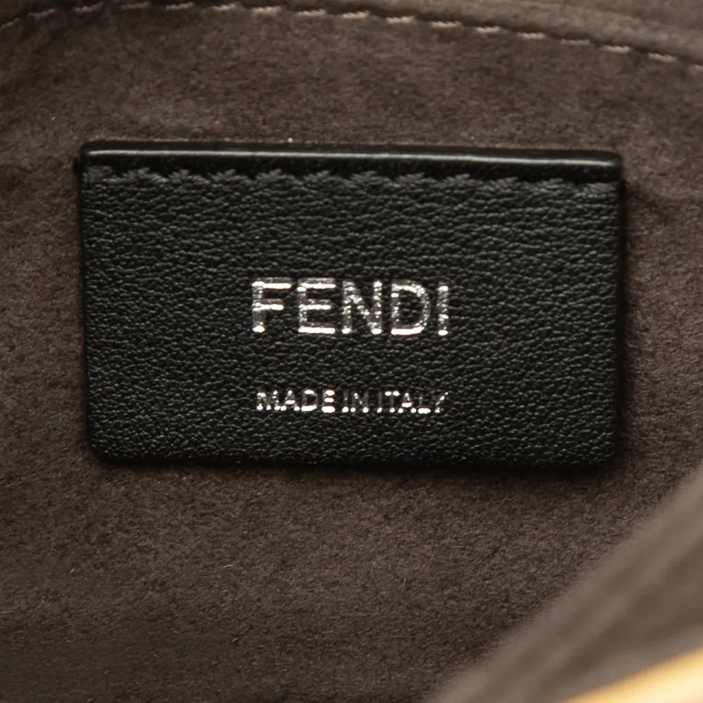 Fendi Mini Scalloped Metallic Studded Leather Kan I Crossbody Pink Leather Good - Box View