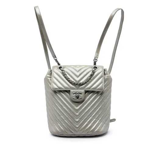 Chanel Small Chevron Iridescent Calfskin Urban Spirit Backpack