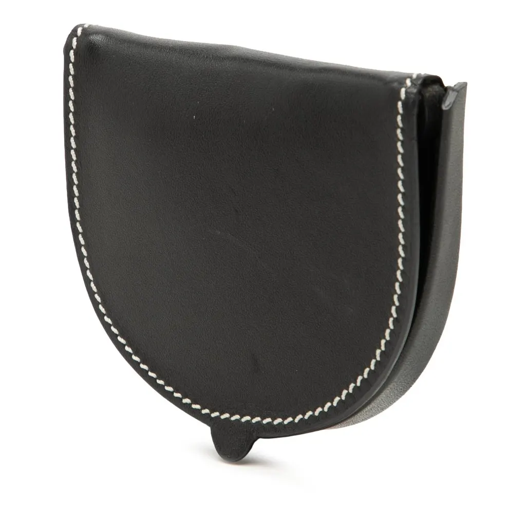 LOEWE Mini Soft Calfskin Anagram Heel Pouch Black Leather Very good - Back View