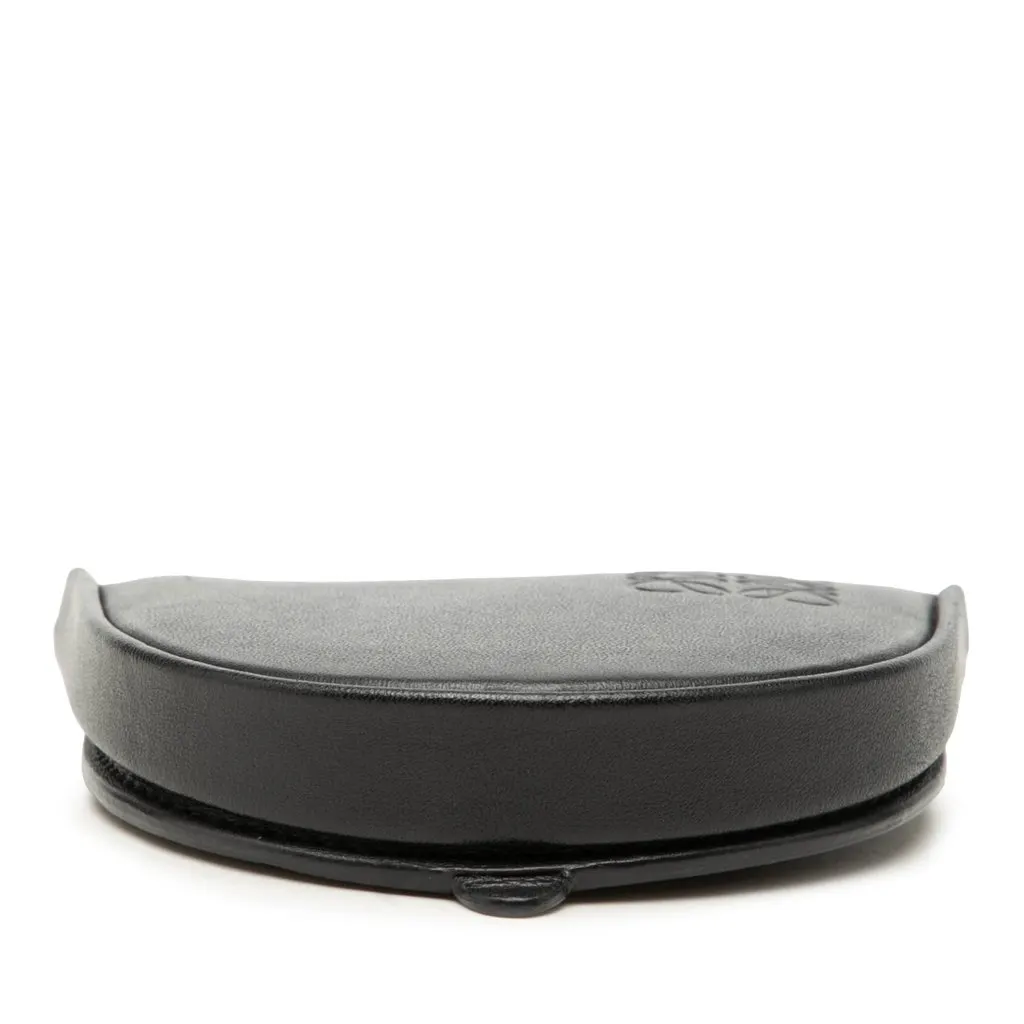 LOEWE Mini Soft Calfskin Anagram Heel Pouch Black Leather Very good - Inside View
