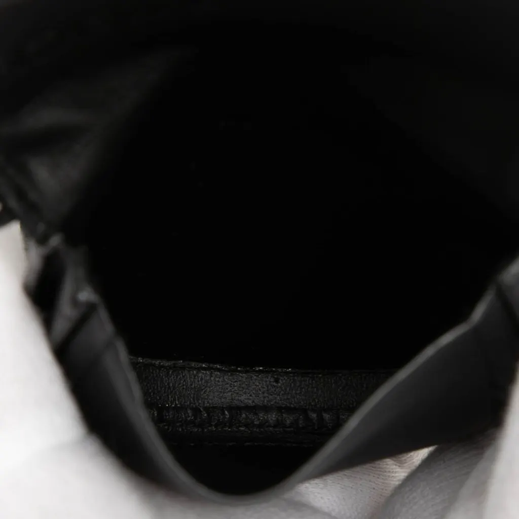 LOEWE Mini Soft Calfskin Anagram Heel Pouch Black Leather Very good - Model View