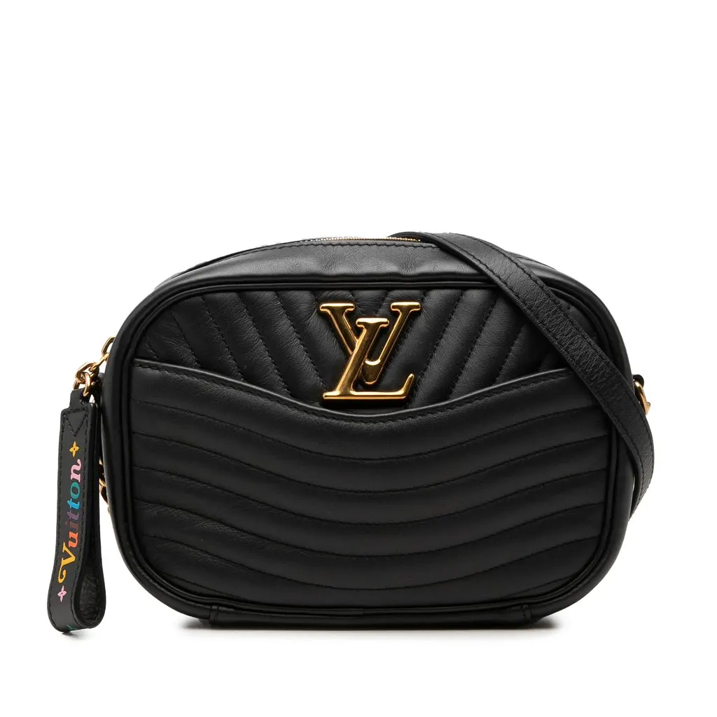 Louis Vuitton New Wave Camera Bag Black Leather Very good - Front View