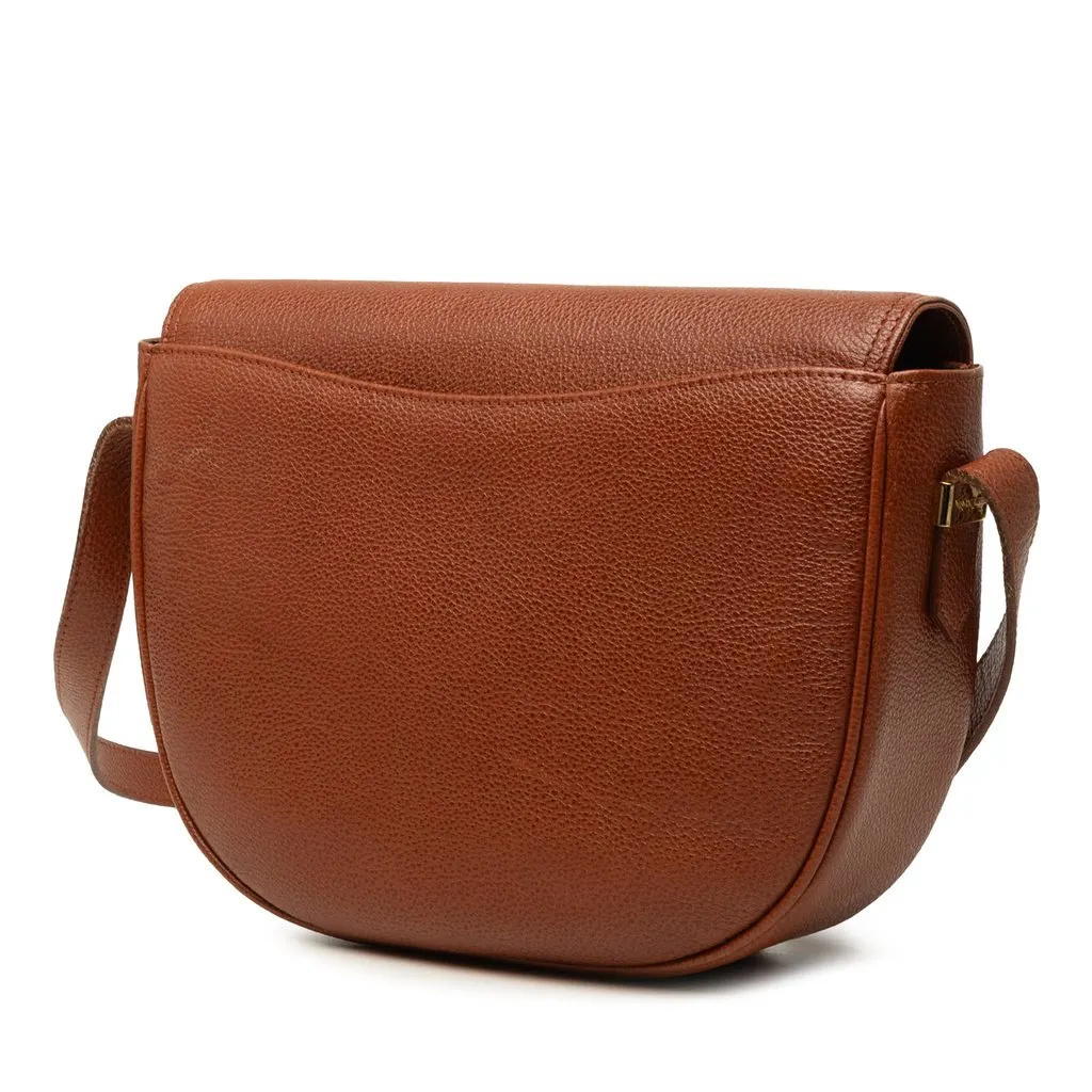 Saint Laurent Leather Crossbody Brown Leather Good - Back View