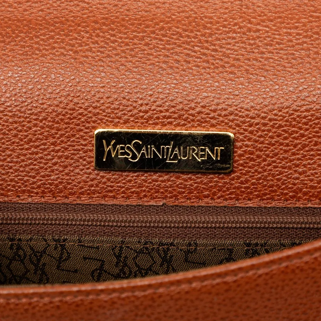 Saint Laurent Leather Crossbody Brown Leather Good - Box View