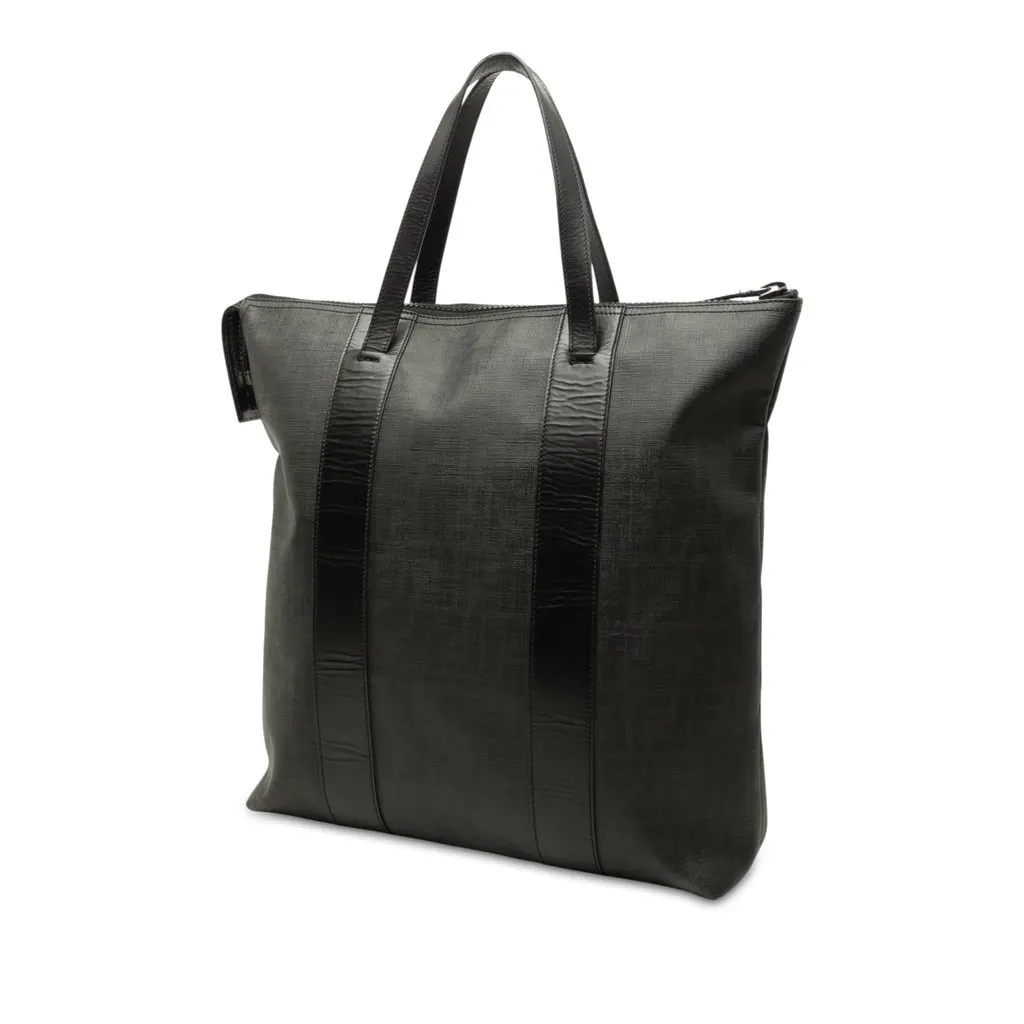 Fendi Zucca Spalmati Tote Black Canvas Good - Back View