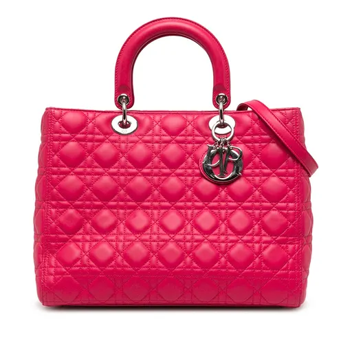 Dior Large Lambskin Cannage Lady Dior