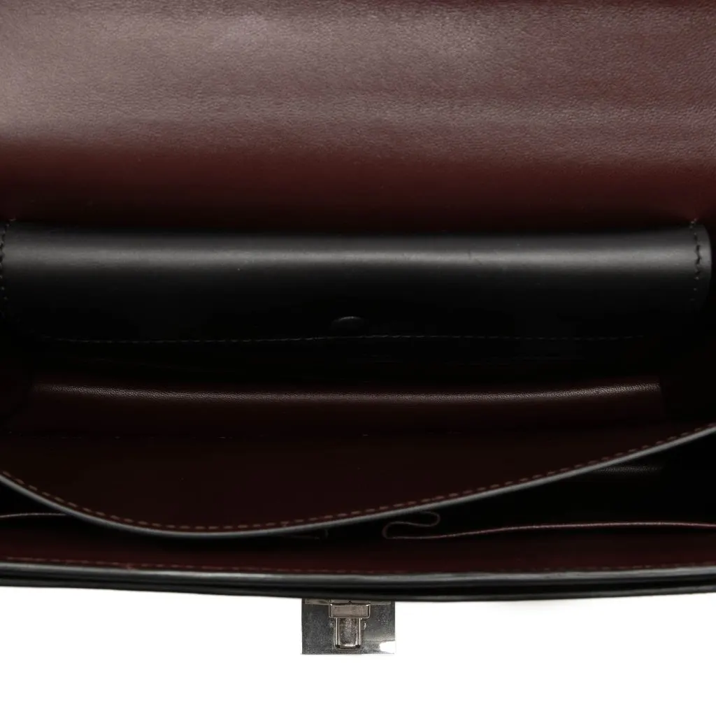 Celine Small Leather Case Chain Flap Black Leather Very good - Model View