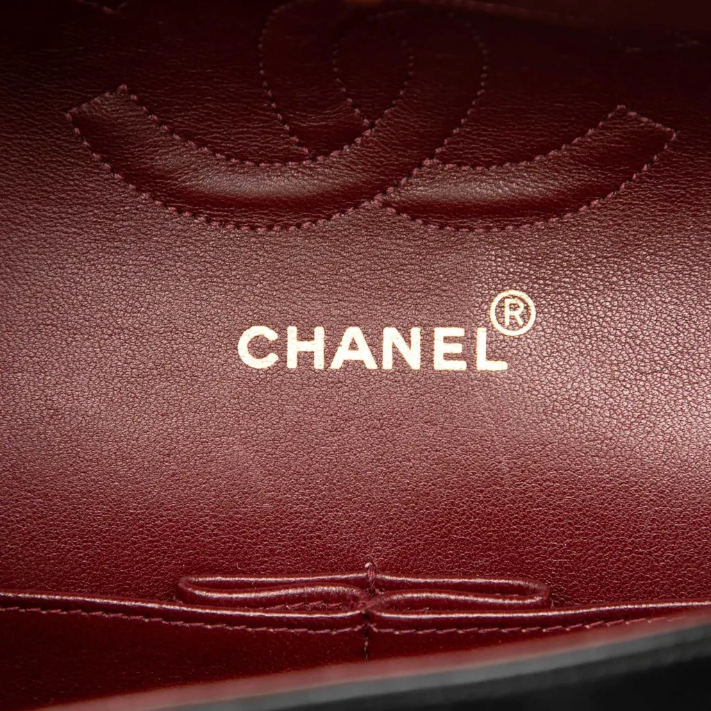 Chanel Medium Classic Lambskin Double Flap Black Leather Very good - Box View