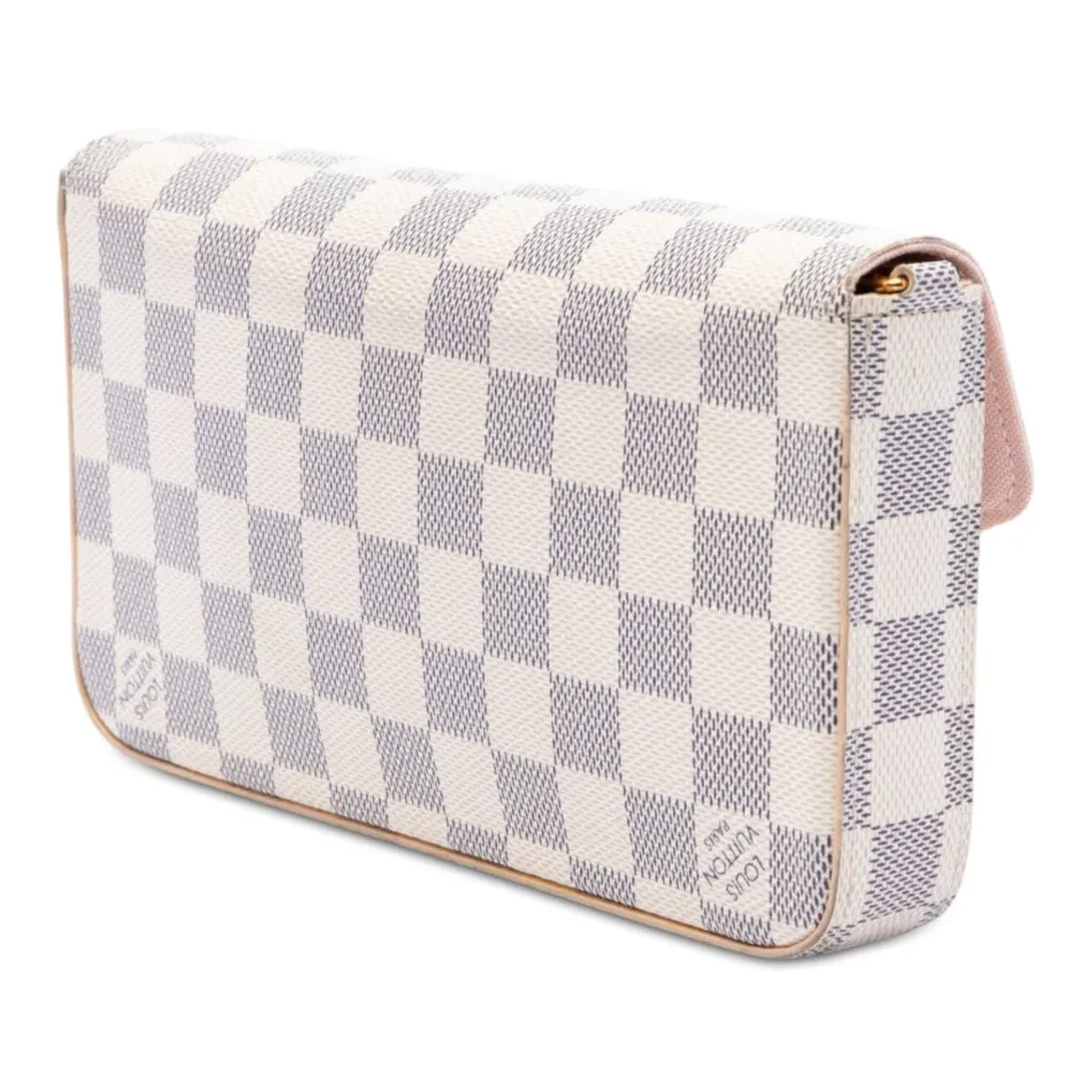 Louis Vuitton Damier Azur Pochette Felicie White Canvas Very good - Back View