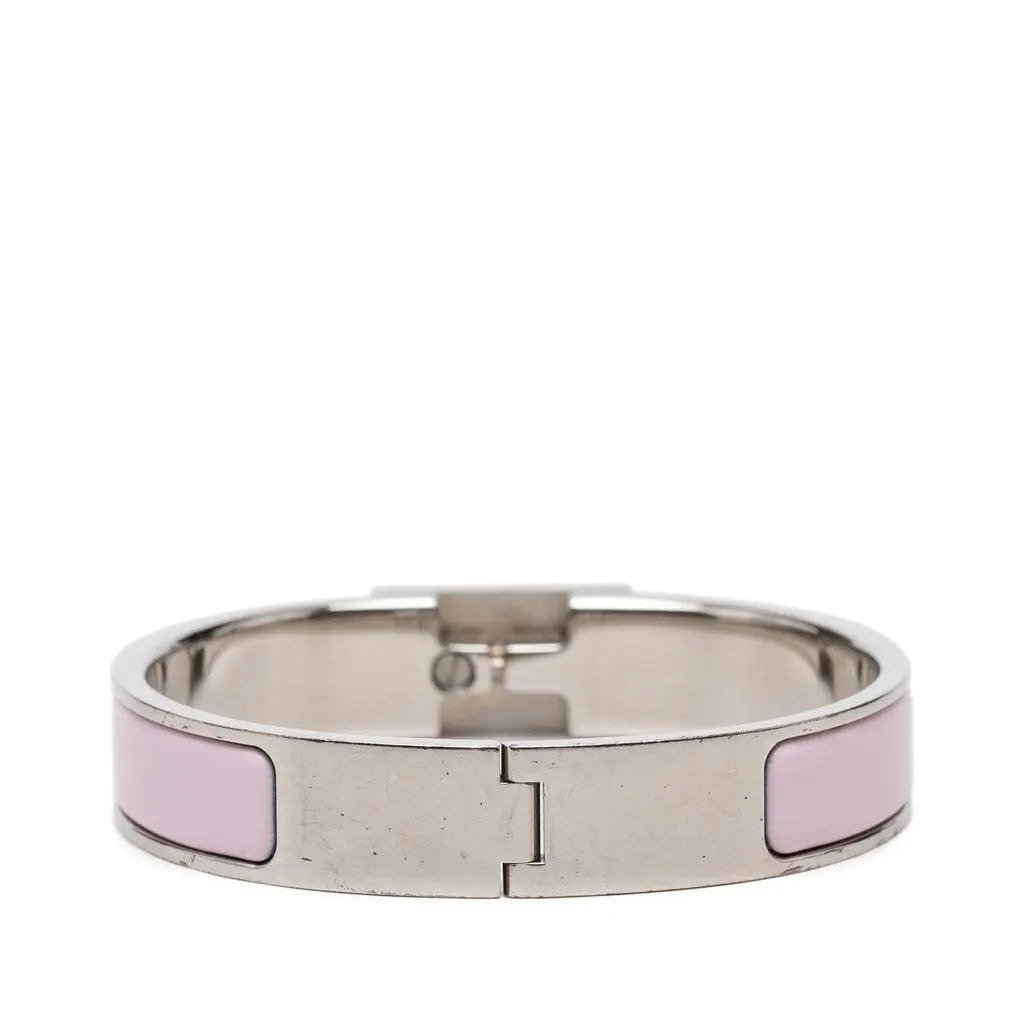 Hermès Narrow Enamel Clic Anneau Bracelet PM Pink Very good - Inside View