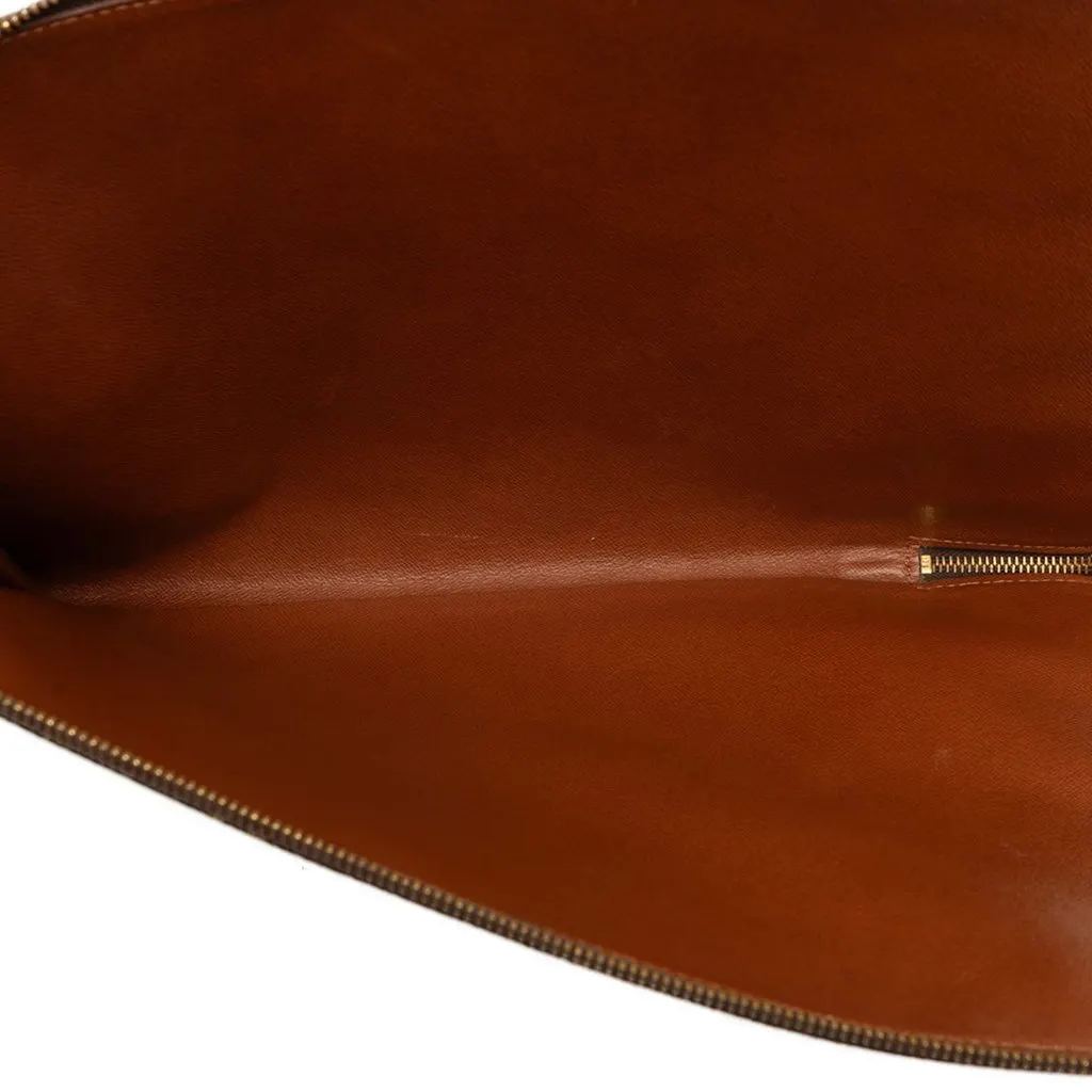 Louis Vuitton Monogram Poche Documents Portfolio Brown Canvas Very good - Model View