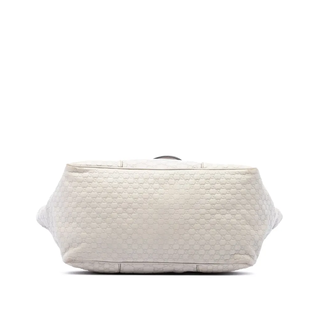 Gucci Guccissima Bree Tote White Leather Good - Inside View