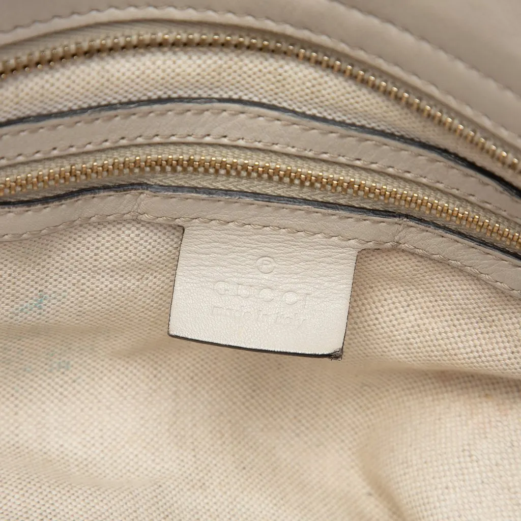 Gucci Guccissima Bree Tote White Leather Good - Box View