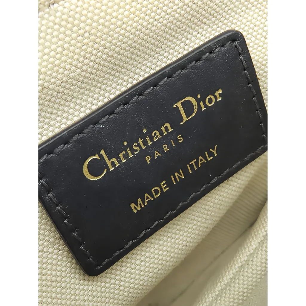 Dior Mini Oblique Canvas Saddle Bag Blue Canvas Very good - Box View