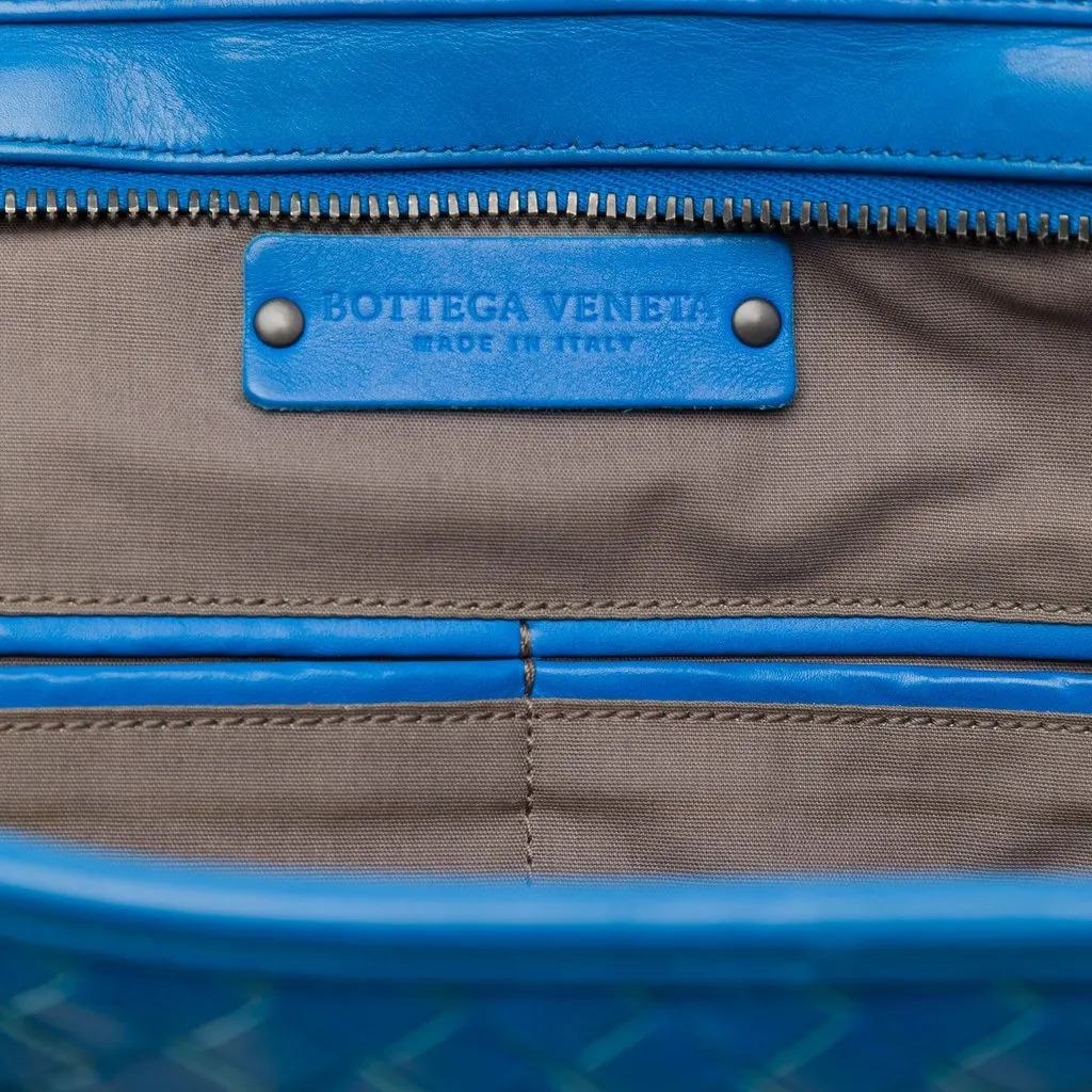 Bottega Veneta Nappa Intrecciato Briefcase Blue Leather Very good - Box View