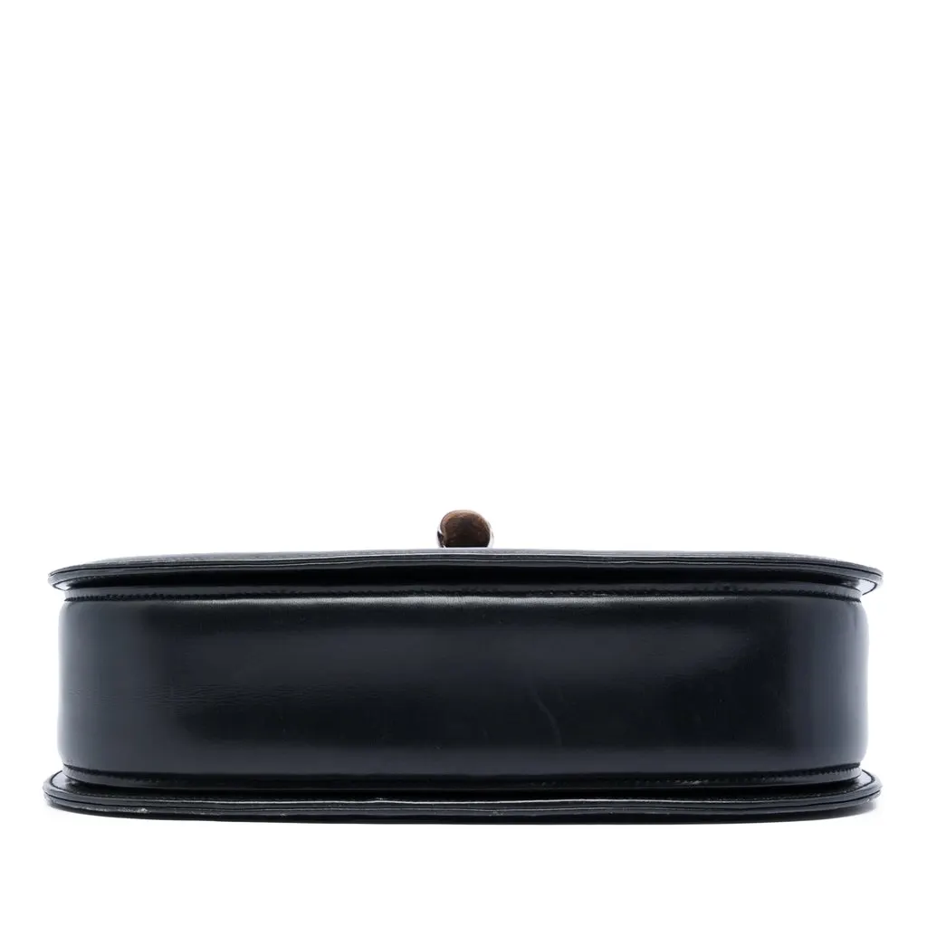 Gucci Calfskin Bamboo Night Black Leather Very good - Inside View