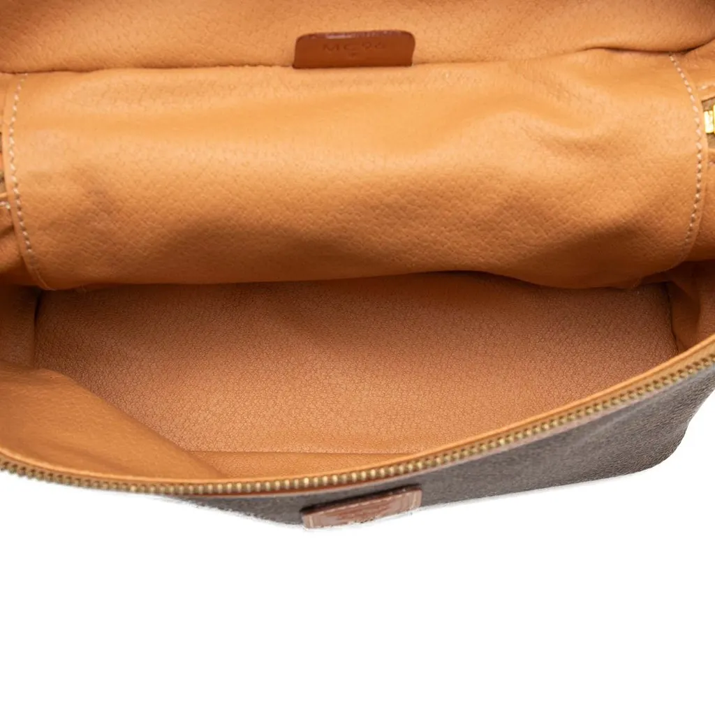 Celine Macadam Coated Canvas Vanity Bag Brown Very good - Model View
