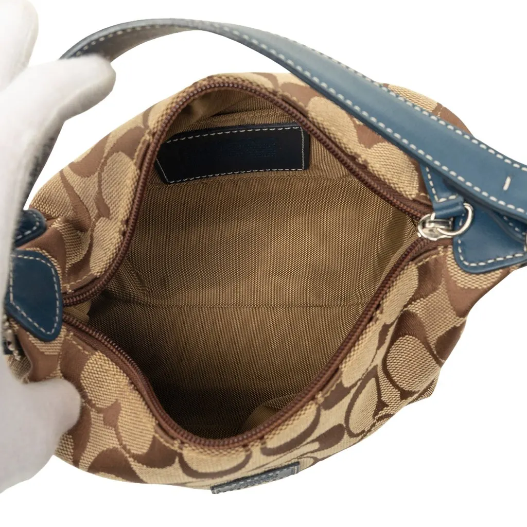 Coach Mini Signature Canvas Hobo Brown Canvas Very good - Model View