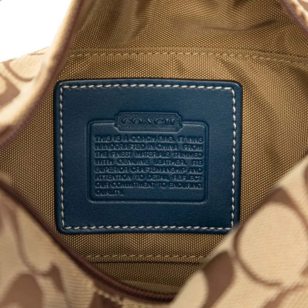 Coach Mini Signature Canvas Hobo Brown Canvas Very good - Box View