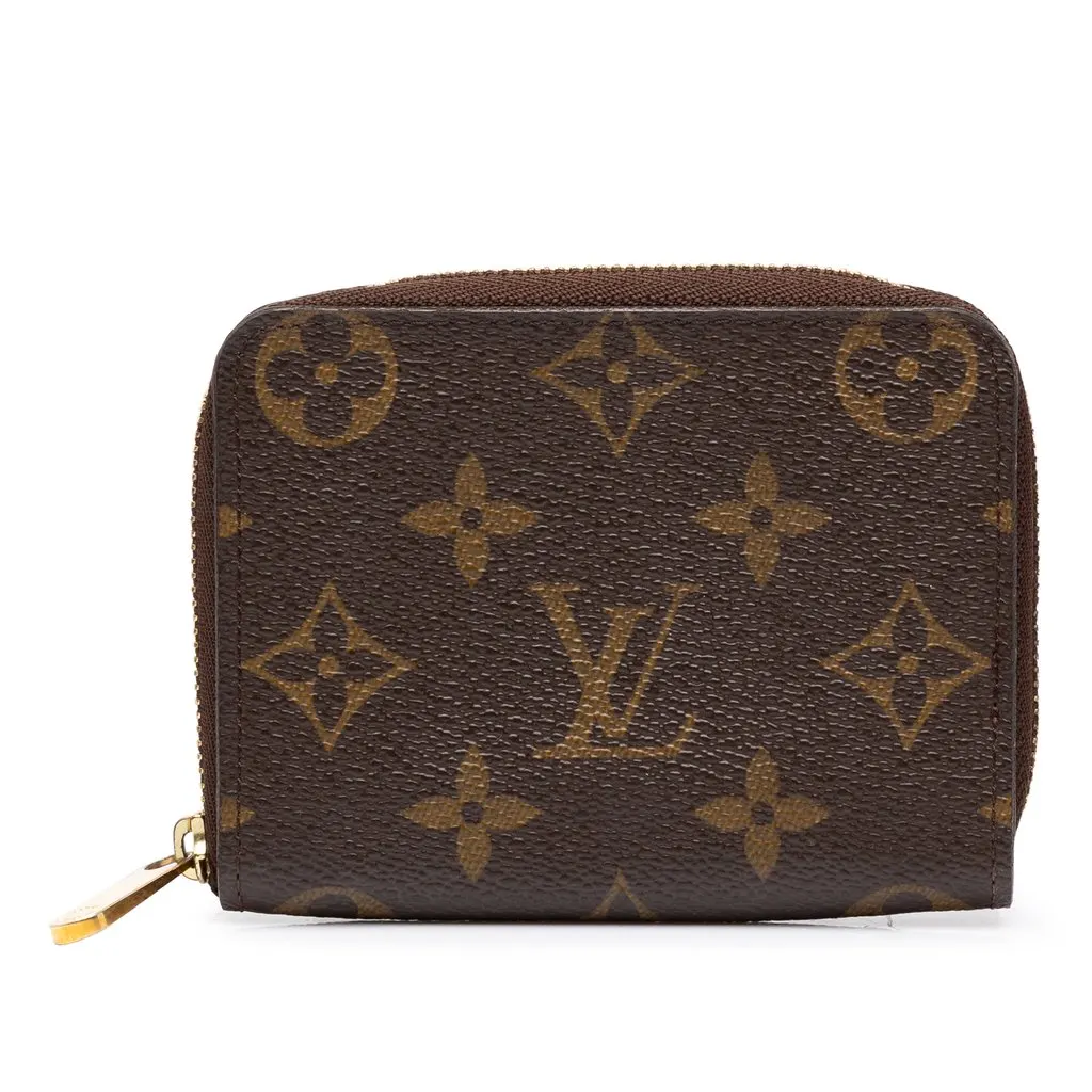 Louis Vuitton Monogram Zippy Coin Purse Brown Canvas Very good - Front View
