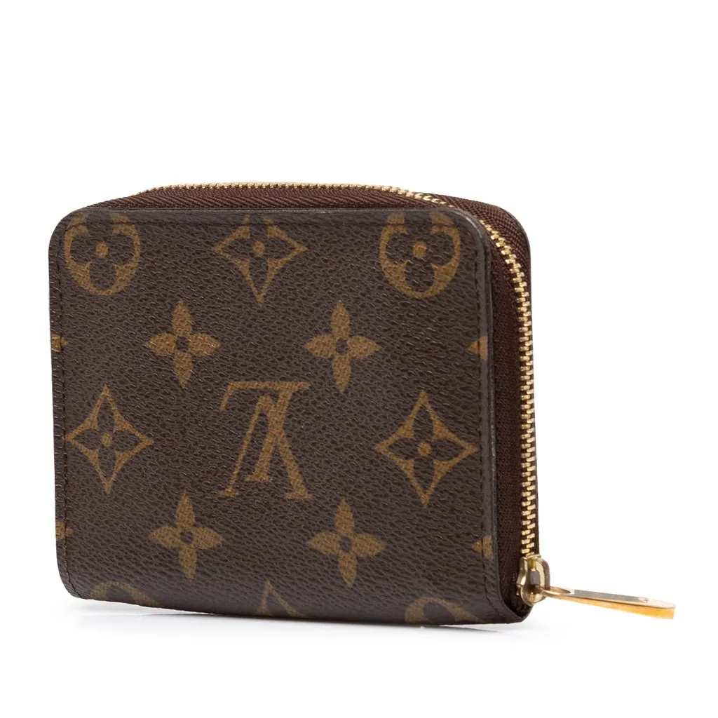 Louis Vuitton Monogram Zippy Coin Purse Brown Canvas Very good - Back View