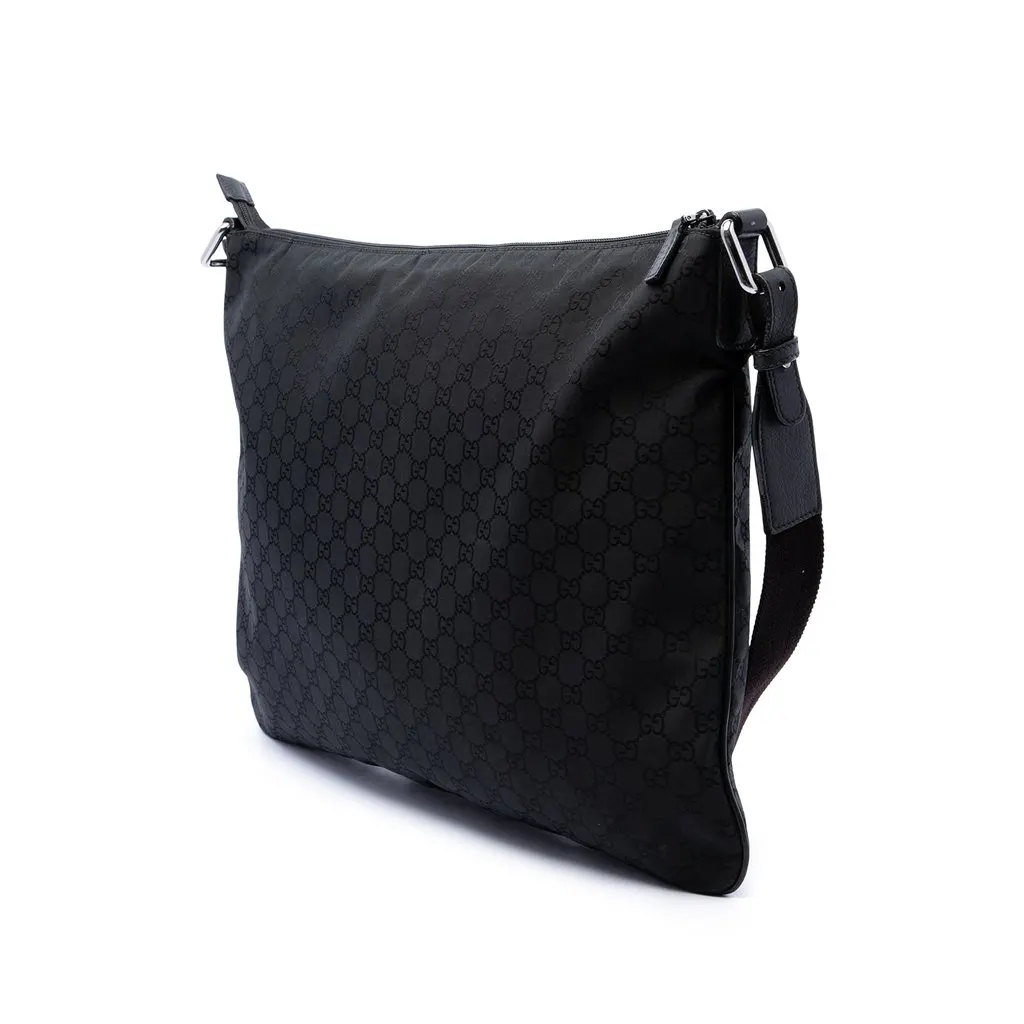 Gucci GG Nylon Crossbody Black Good - Back View