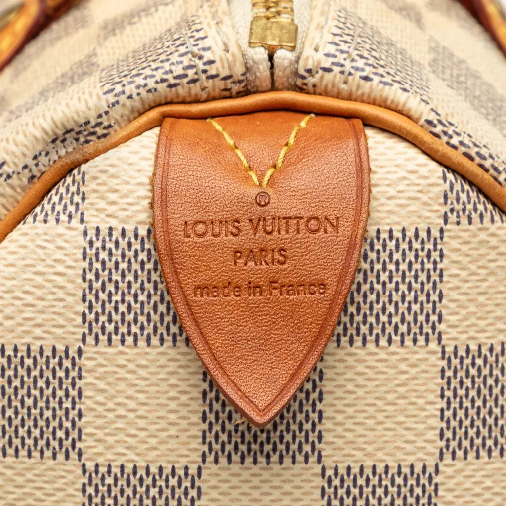 Louis Vuitton Damier Azur Speedy 25 White Good - Box View