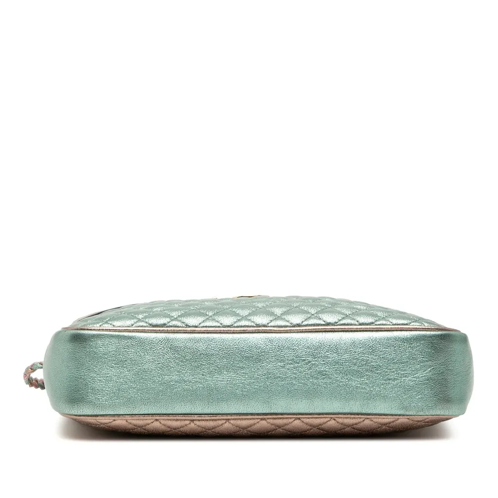 Gucci Laminated Nappa Trapuntata Crossbody Green Leather Very good - Inside View