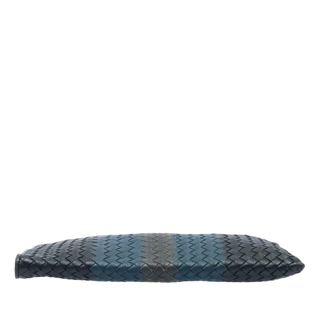 Bottega Veneta Tricolor Nappa Intrecciato Clutch Black Leather Very good - Inside View