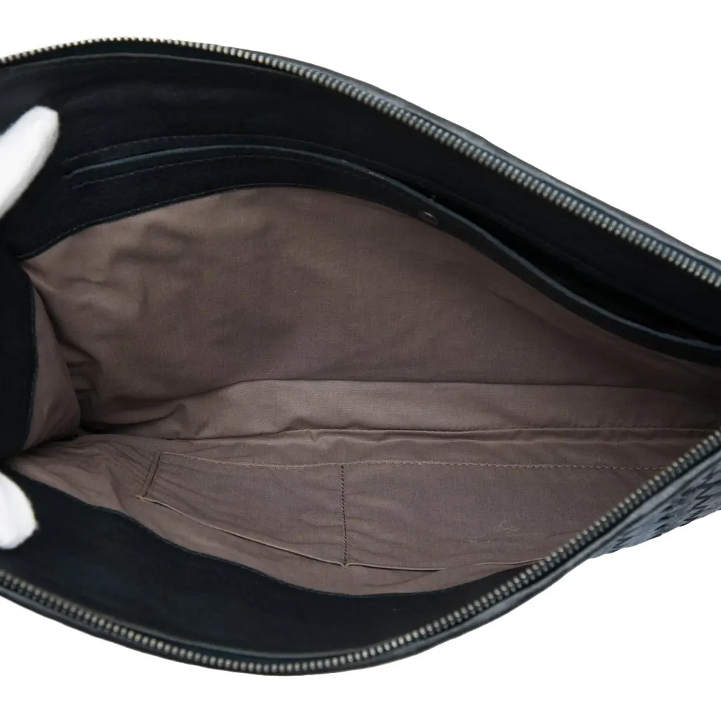 Bottega Veneta Tricolor Nappa Intrecciato Clutch Black Leather Very good - Model View
