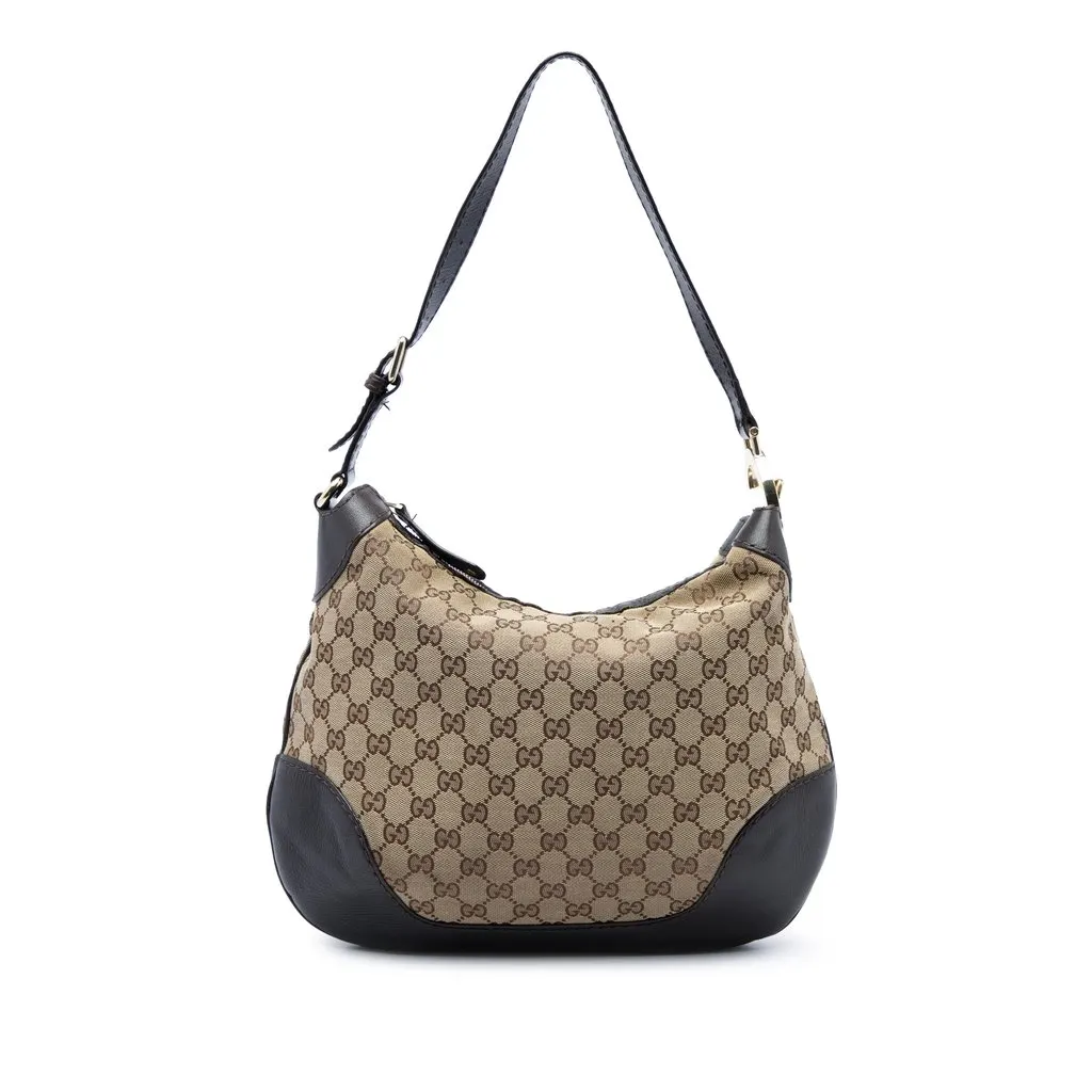 Gucci GG Canvas Charlotte Hobo Beige Good - Front View