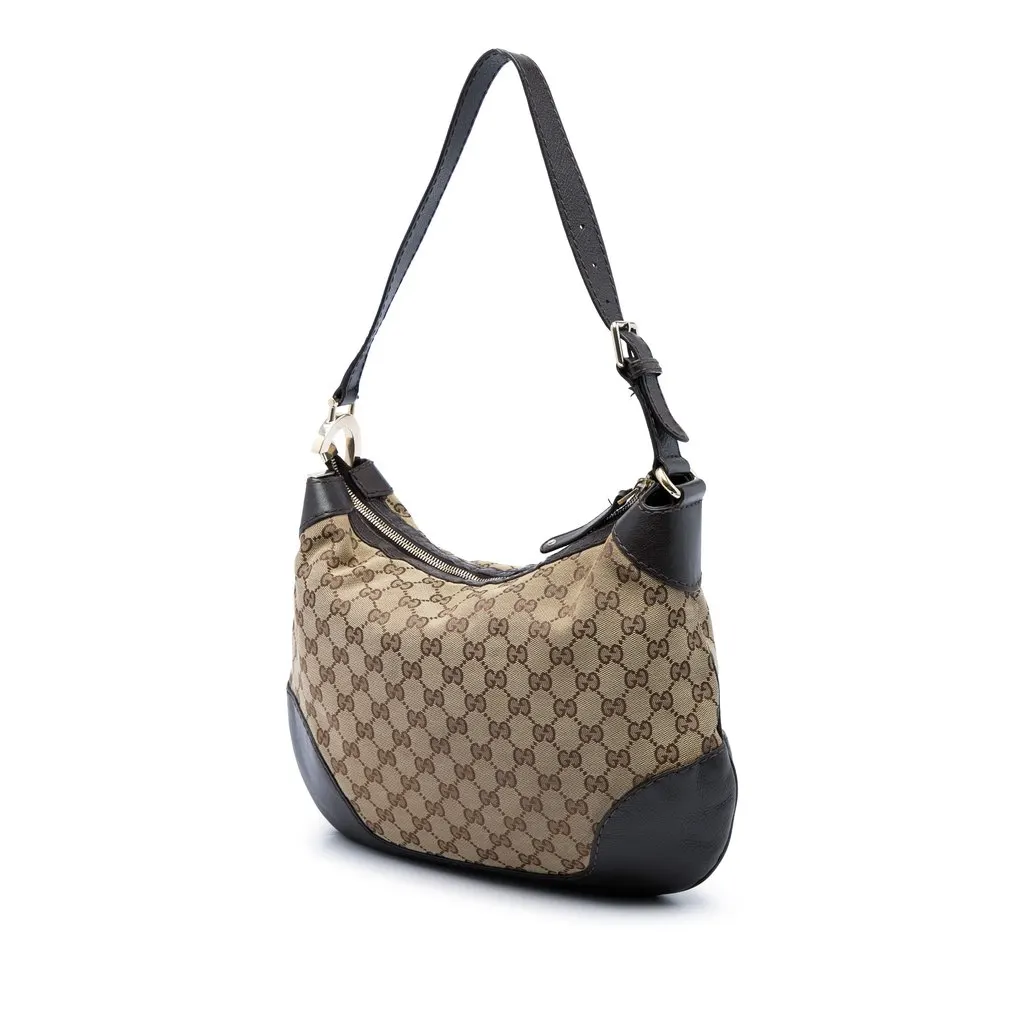 Gucci GG Canvas Charlotte Hobo Beige Good - Back View