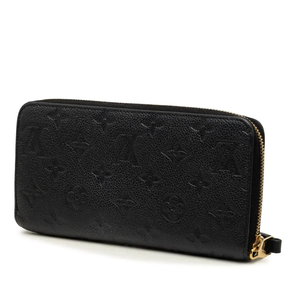 Louis Vuitton Monogram Empreinte Zippy Long Wallet Black Leather Very good - Back View