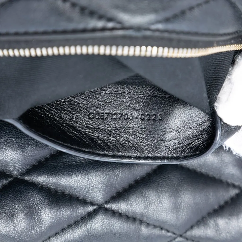 Saint Laurent Small Quilted Lambskin Sade Tube Bag Black Leather Very good - Box View