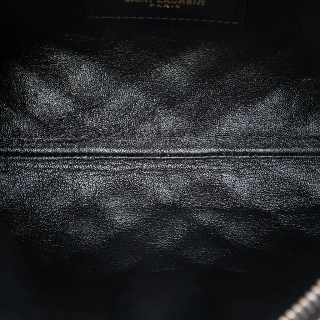 Saint Laurent Mini Quilted Lambskin Gaby Zippered Pouch Black Leather Very good - Model View