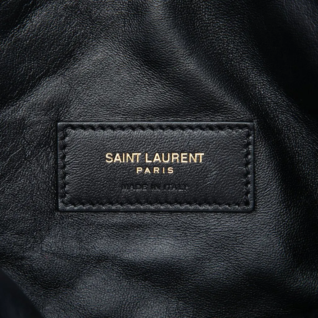Saint Laurent Mini Quilted Lambskin Gaby Zippered Pouch Black Leather Very good - Box View