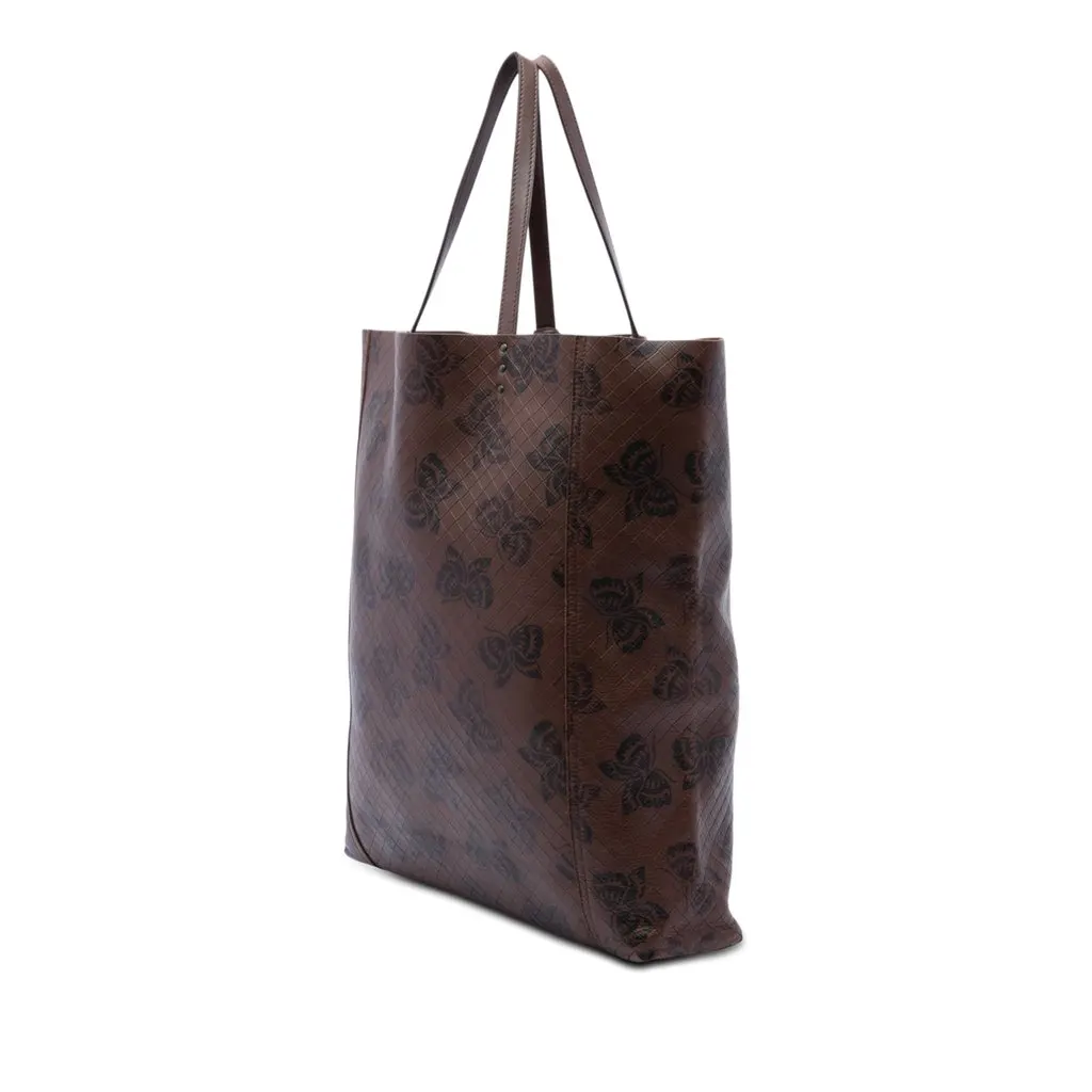 Bottega Veneta Leather Intrecciomirage Butterfly Tote Brown Leather Very good - Back View