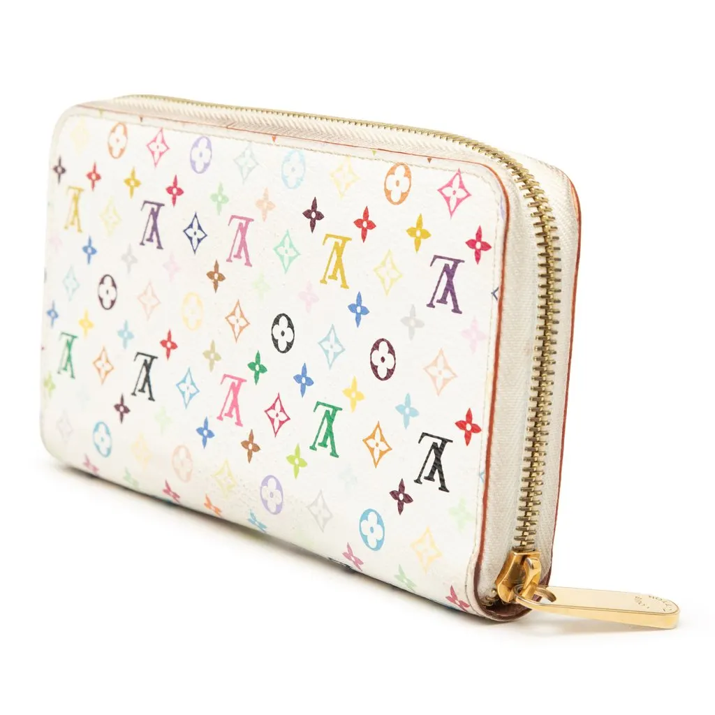 Louis Vuitton Monogram Multicolore Zippy Long Wallet White Very good - Back View
