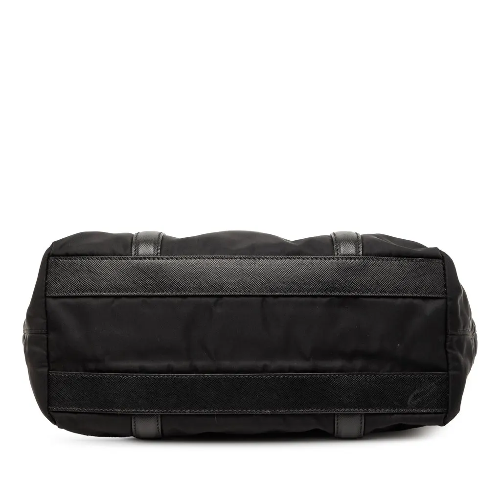 Prada Saffiano Trimmed Tessuto Tote Black Polyamide Very good - Inside View