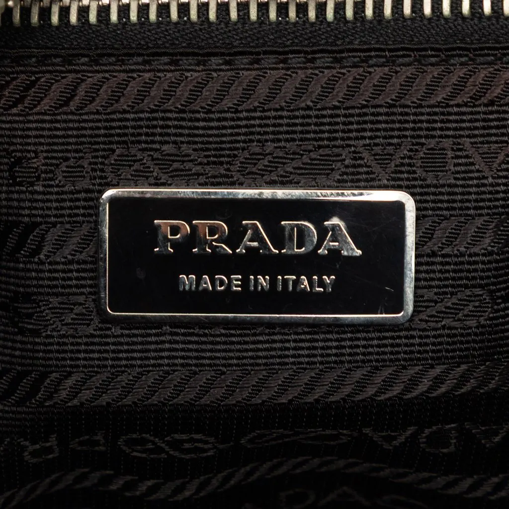 Prada Saffiano Trimmed Tessuto Tote Black Polyamide Very good - Box View