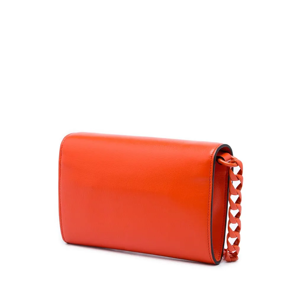 Gucci Mini Leather Horsebit 1955 Web Crossbody Orange Leather Good - Back View