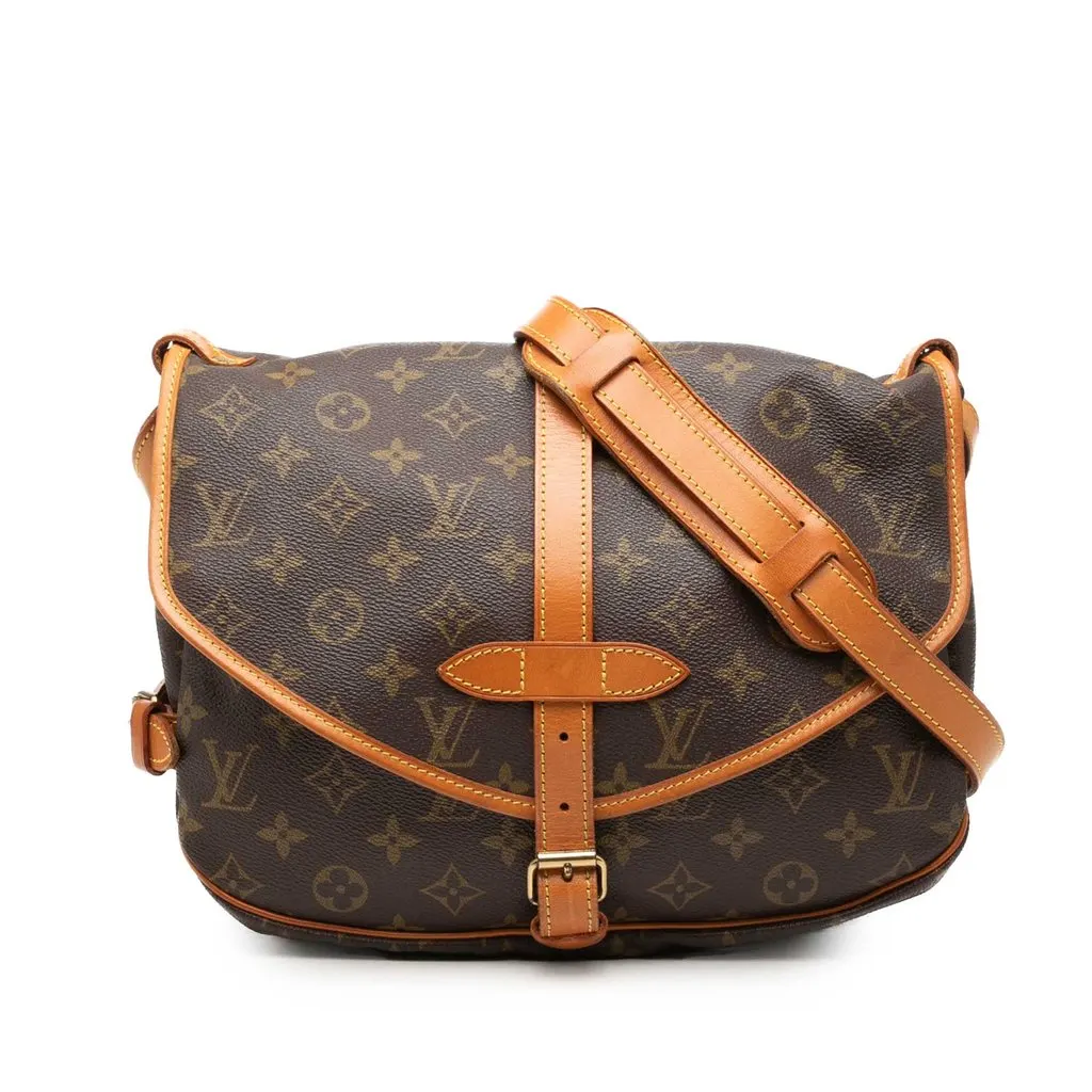 Louis Vuitton Monogram Saumur 30 Brown Very good - Front View