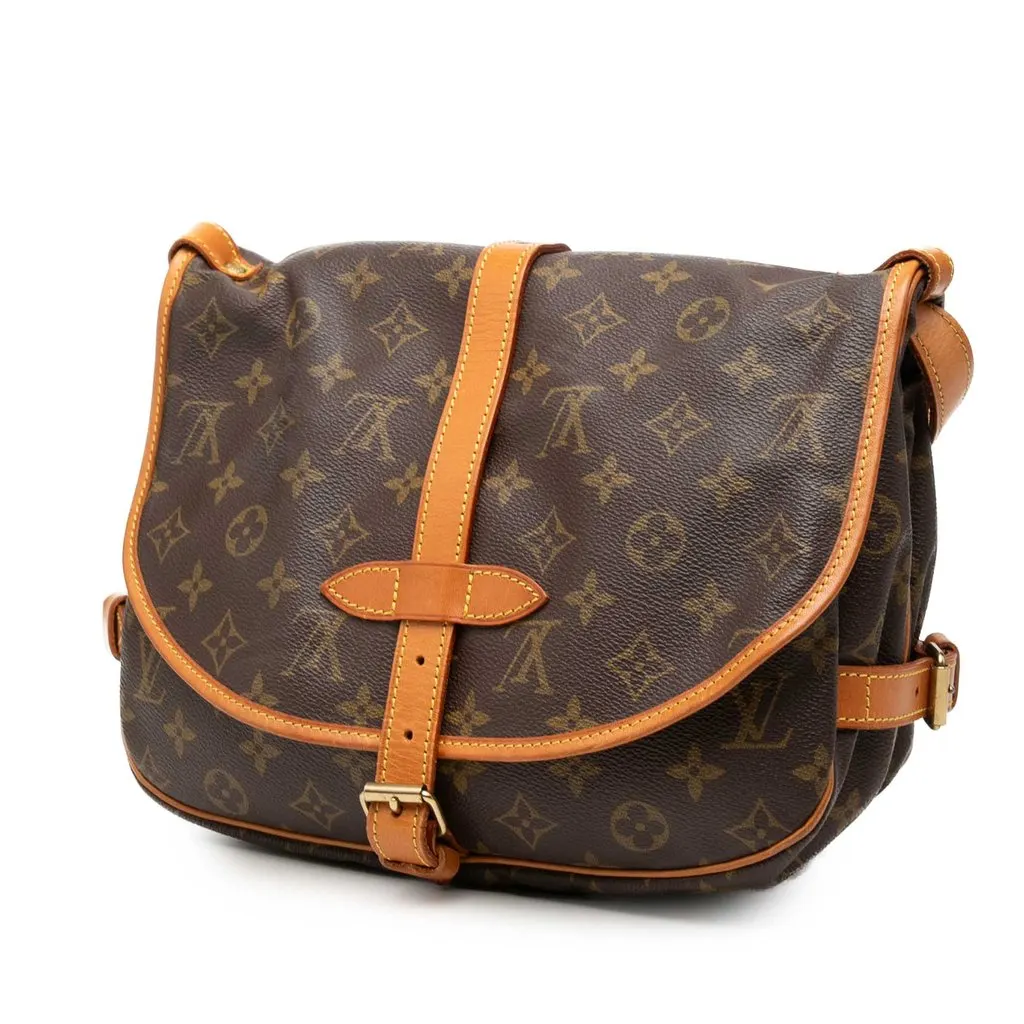 Louis Vuitton Monogram Saumur 30 Brown Very good - Back View