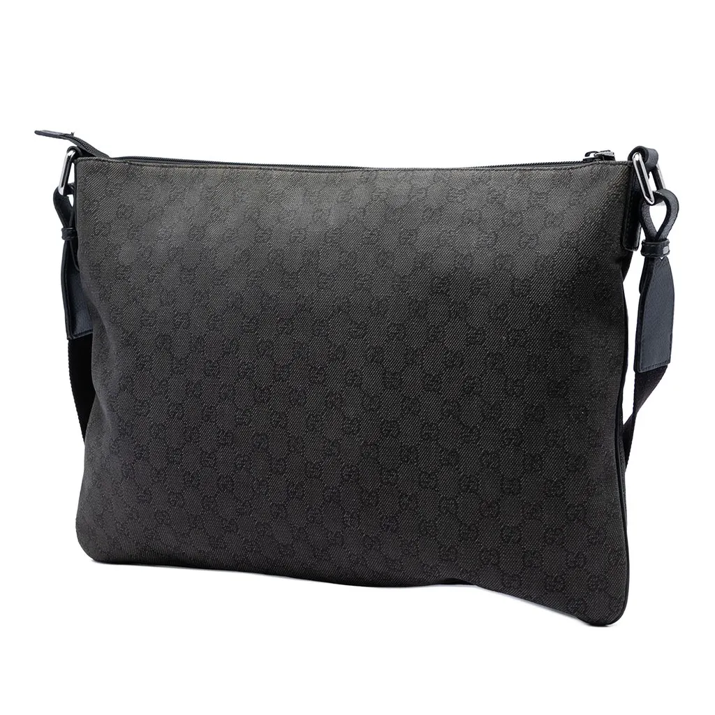 Gucci GG Denim Crossbody Black Very good - Back View