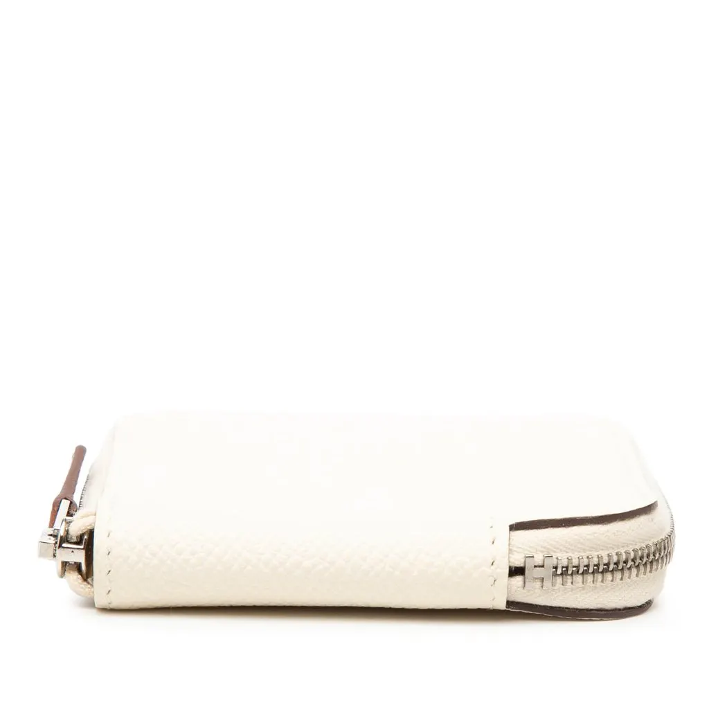 Hermès Epsom Silk'In Compact Wallet White Leather Very good - Inside View
