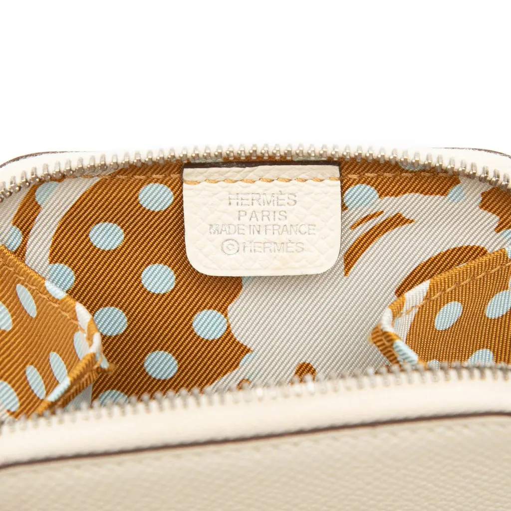 Hermès Epsom Silk'In Compact Wallet White Leather Very good - Box View