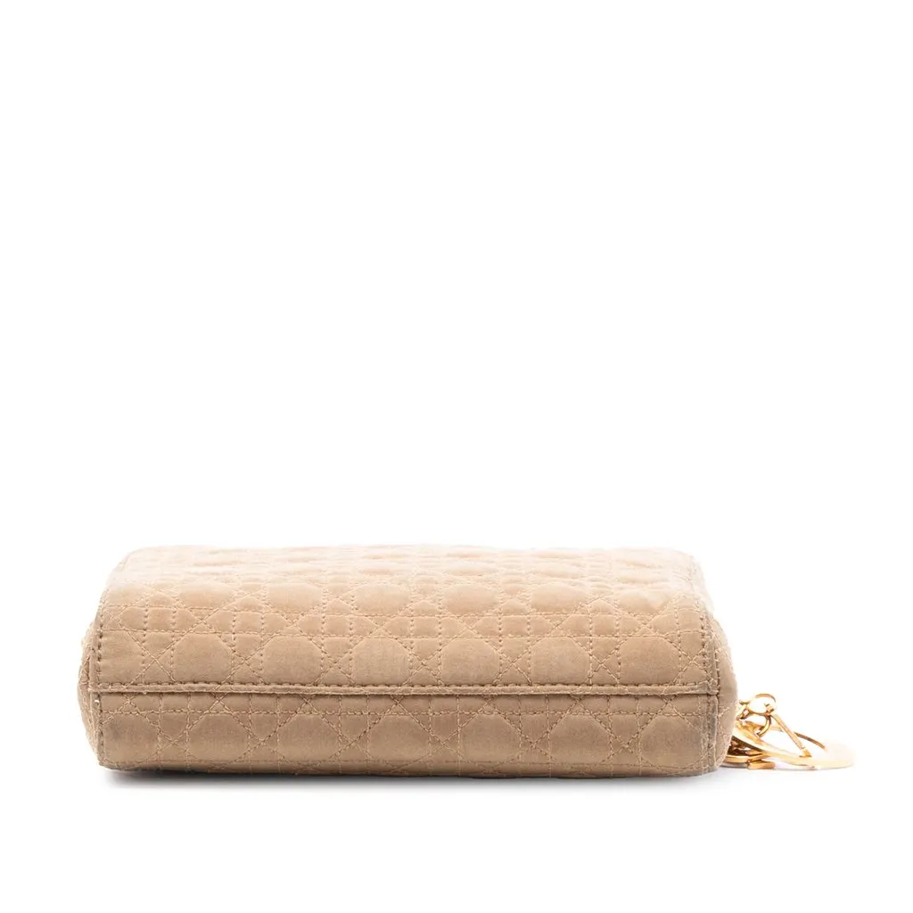 Dior Suede Cannage Lady Dior Crossbody Brown Leather Very good - Inside View