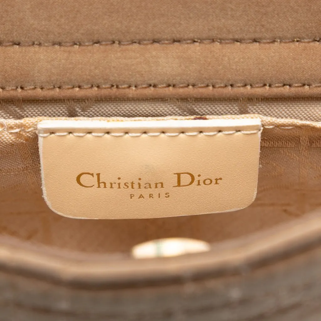 Dior Suede Cannage Lady Dior Crossbody Brown Leather Very good - Box View