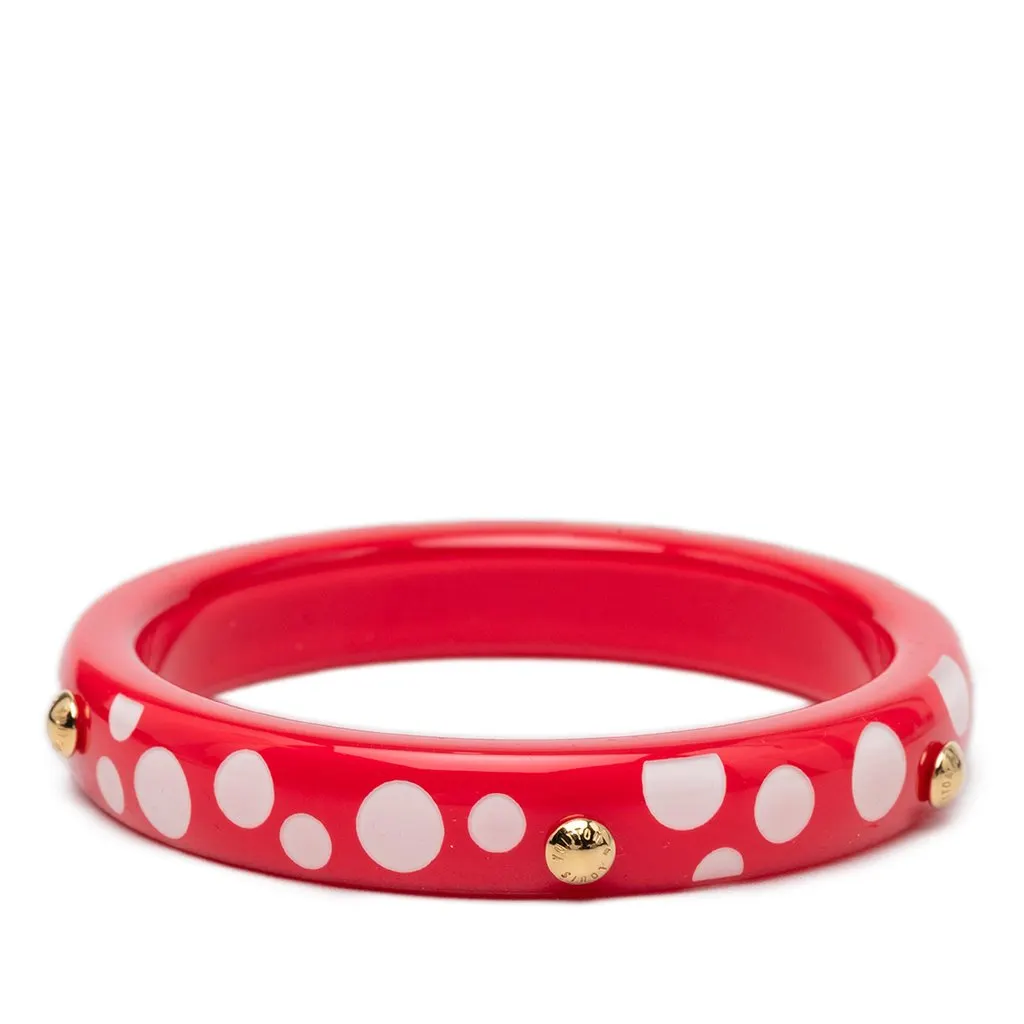 Louis Vuitton Yayoi Kusama Dot Infinity Bangle PM Red Plastic Very good - Back View